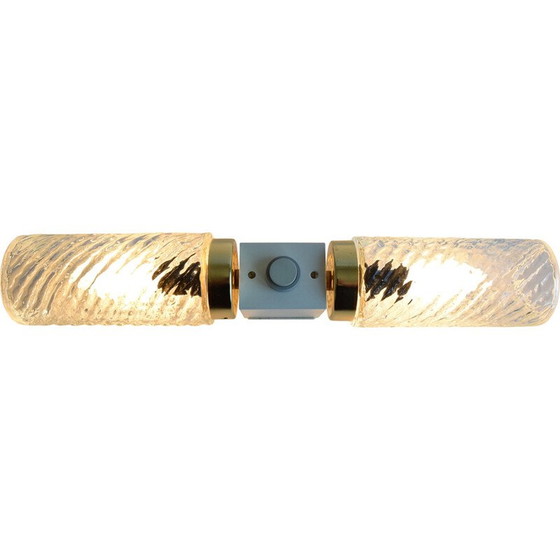 Image 1 of Vintage glass and metal wall lamp for Napako, Czechoslovakia 1970