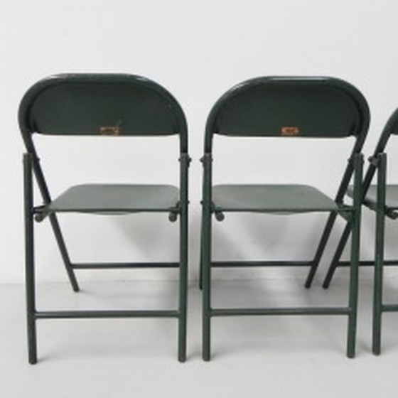 Image 1 of 4x Industrial steel folding chairs Du-al Dare Inglis 