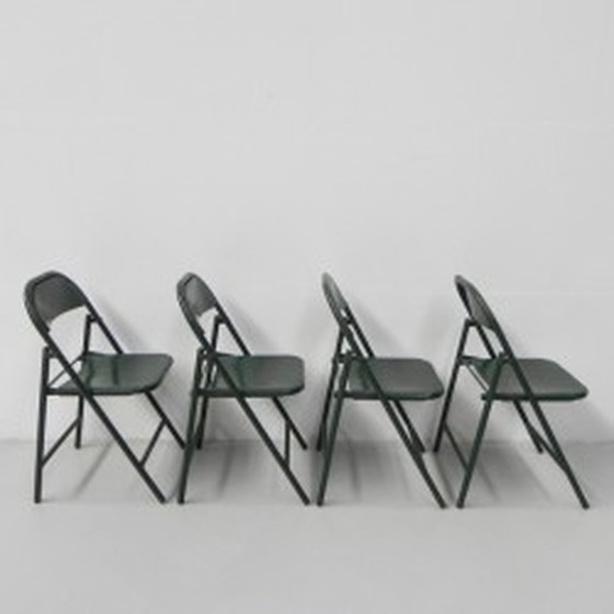 Image 1 of 4x Chaises pliantes industrielles en acier Du-al Dare Inglis