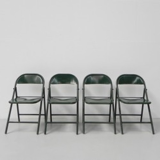 Image 1 of 4x Industrial steel folding chairs Du-al Dare Inglis 