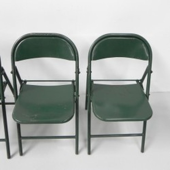 Image 1 of 4x Industrial steel folding chairs Du-al Dare Inglis 