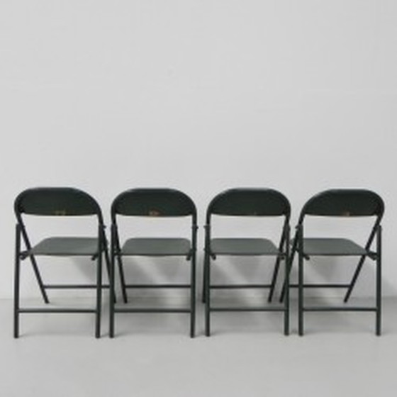 Image 1 of 4x Industrial steel folding chairs Du-al Dare Inglis 