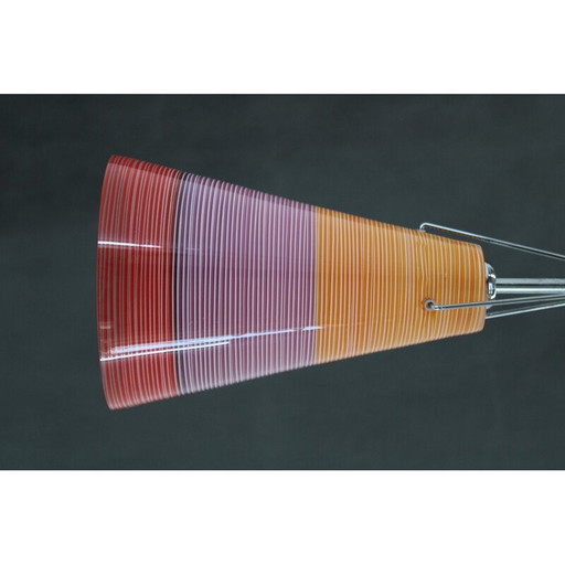 Vintage glass pendant lamp, Italy 1990