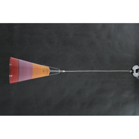 Image 1 of Lampada a sospensione in vetro vintage, Italia 1990