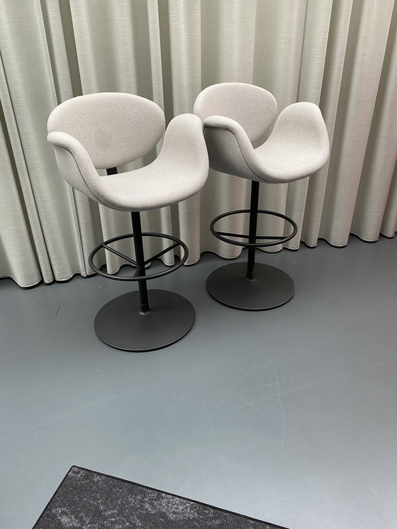 Image 1 of 2x Artifort Little Tulip bar stool by Pierre Paulin