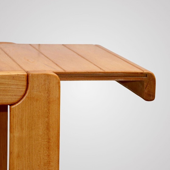 Image 1 of Vintage extendable elm table, France 1960