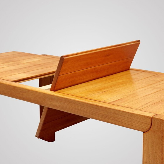 Image 1 of Vintage extendable elm table, France 1960