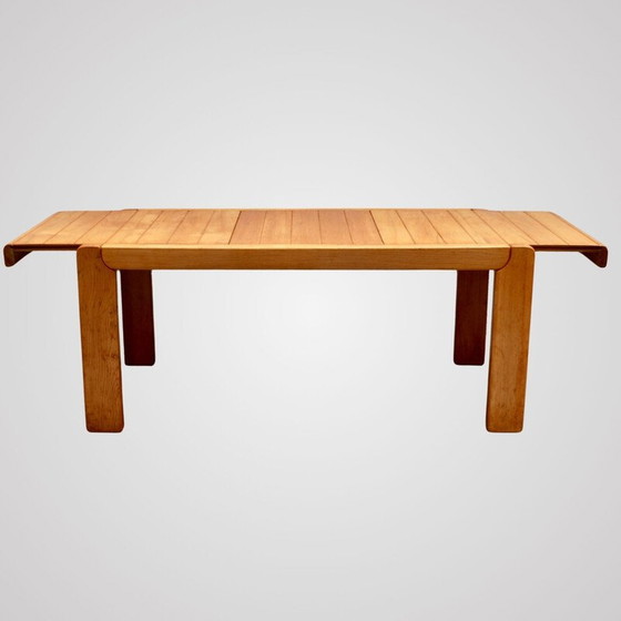 Image 1 of Vintage extendable elm table, France 1960