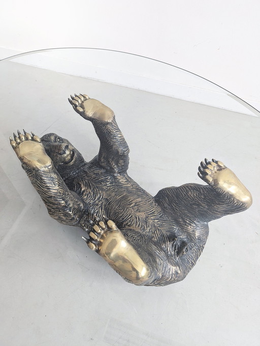 Bronze Bear Coffee Table 1970's