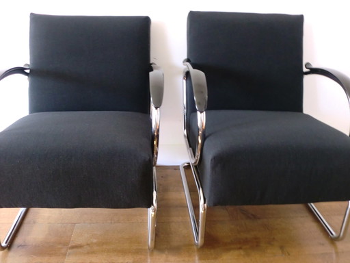 2x fauteuil Gispen 407