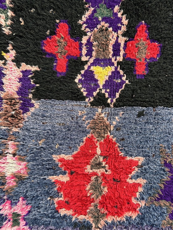 Image 1 of Traditional Berber Moroccan Boucherouite Rug