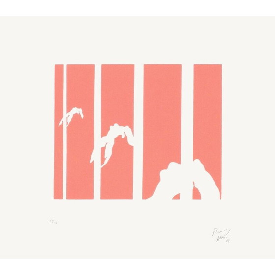 Image 1 of Vintage silkscreen by Marcel Alocco, 1964