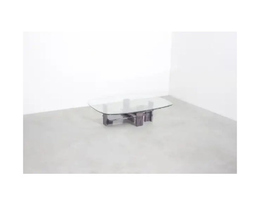 Table basse en marbre et verre