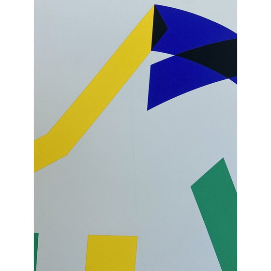 Image 1 of Vintage lithograph signed and numbered by hand by Gottfried Honegger, 1990