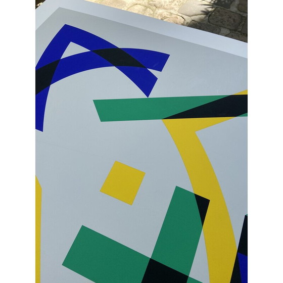 Image 1 of Vintage lithograph signed and numbered by hand by Gottfried Honegger, 1990