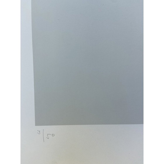 Image 1 of Vintage lithograph signed and numbered by hand by Gottfried Honegger, 1990