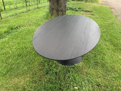 Bodilson Oval Black Wooden Dining Table