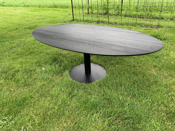 Image 1 of Bodilson Oval Black Wooden Dining Table