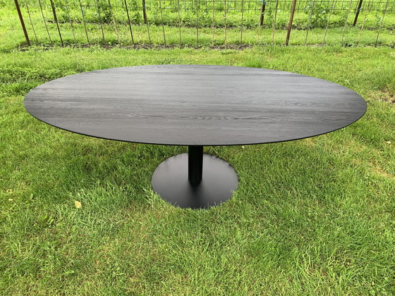 Image 1 of Bodilson Oval Black Wooden Dining Table