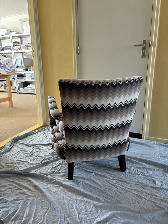 Image 1 of Eichholz Chair Gregory Chevron Brown