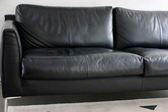 Image 1 of Design on Stock Heelz 3-Seater Sofa, Black Leather