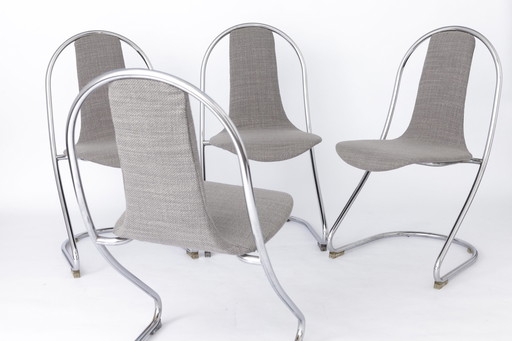 4x Space age chairs 1970s - by Tacke Sitzmöbel, Germany