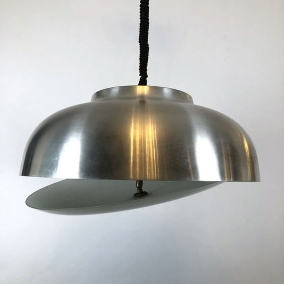 Image 1 of Lampada a sospensione vintage con vetro regolabile di Oscar Torlasco per Lumi Milano, Italia 1950