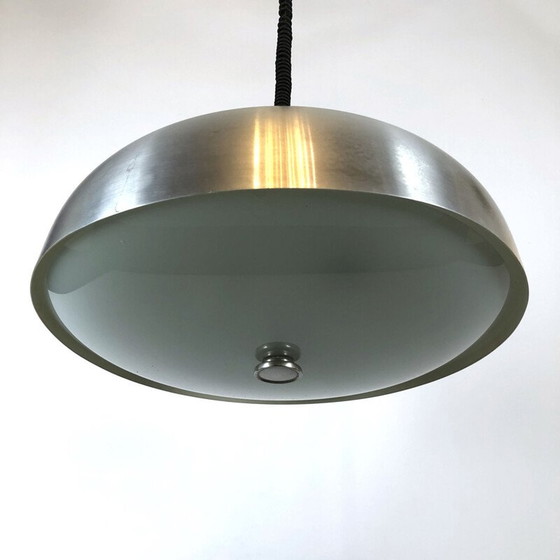 Image 1 of Lampada a sospensione vintage con vetro regolabile di Oscar Torlasco per Lumi Milano, Italia 1950