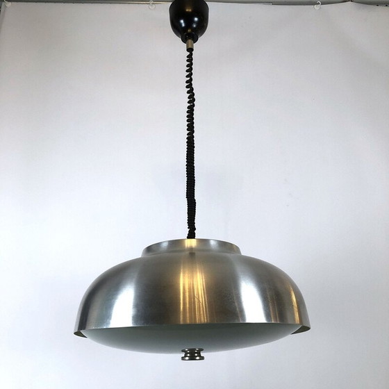 Image 1 of Lampada a sospensione vintage con vetro regolabile di Oscar Torlasco per Lumi Milano, Italia 1950