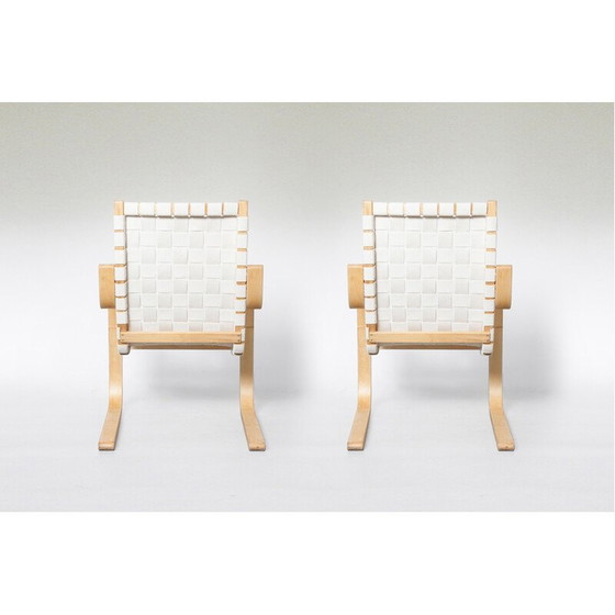 Image 1 of Pair of vintage 406 armchairs by Alvar Aalto for Artek, 1950s