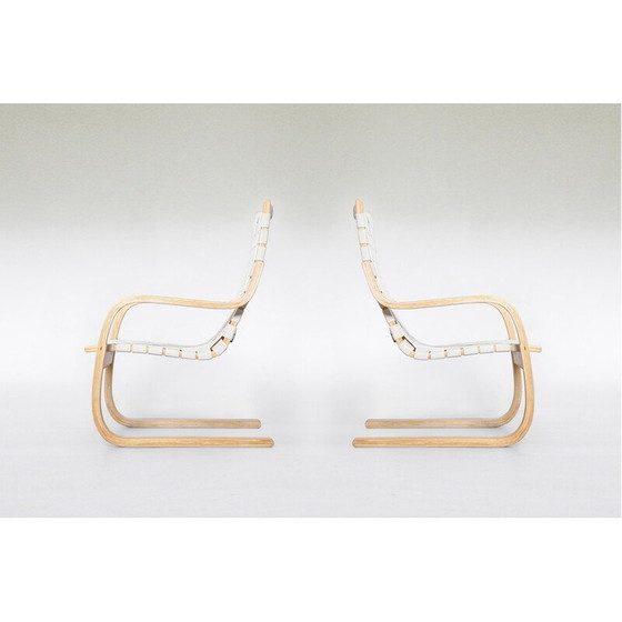 Image 1 of Pair of vintage 406 armchairs by Alvar Aalto for Artek, 1950s