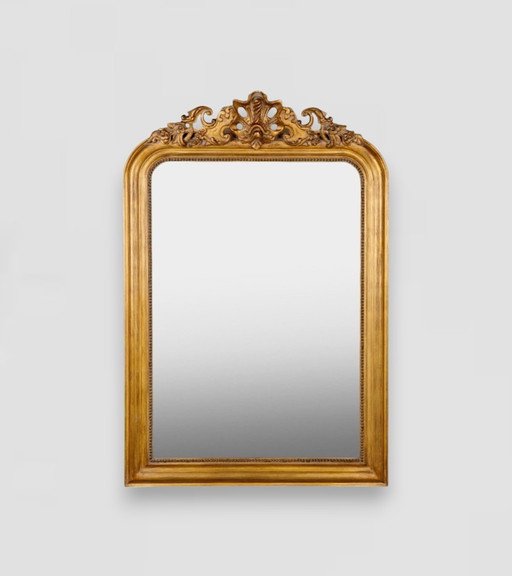 Gilded Crest Mirror Antique Gold