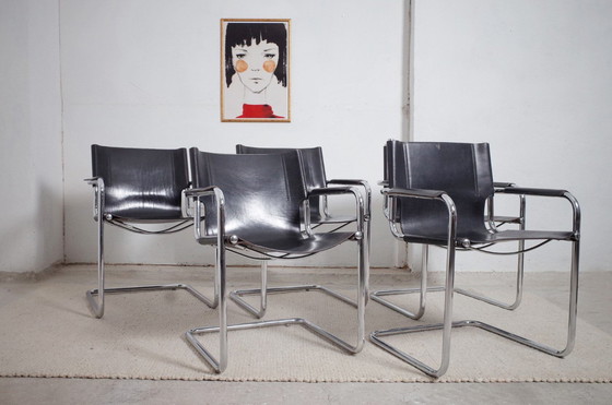 Image 1 of 1 of 5 Matteo Grassi leather chairs MG5 leather