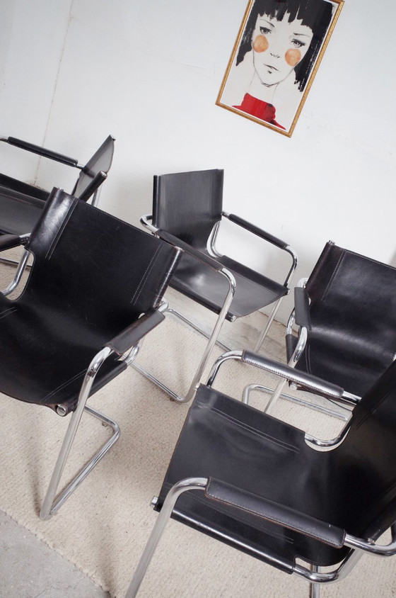 Image 1 of 1 of 5 Matteo Grassi leather chairs MG5 leather