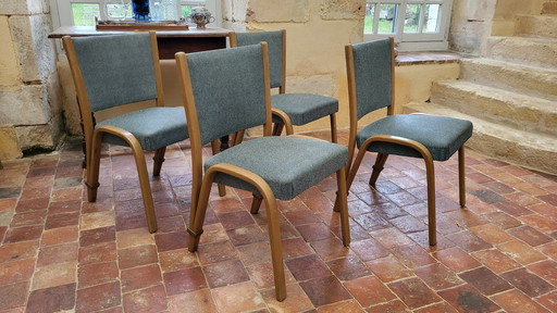 4 Bow-Wood Chairs Steiner Edition 1950'S