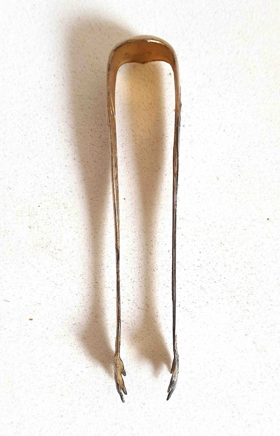 Image 1 of Silver & Gilt Sugar Tongs Height 13.5 Cm Early 20th Century