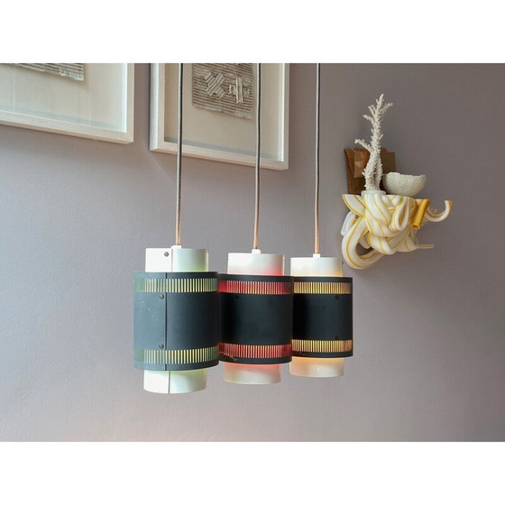 Image 1 of Set of 3 vintage hanging lamps, Denmark 1960