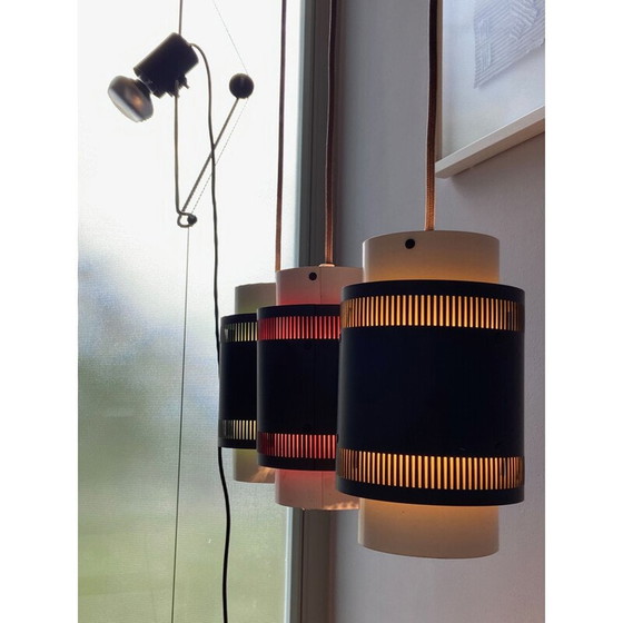 Image 1 of Set of 3 vintage hanging lamps, Denmark 1960