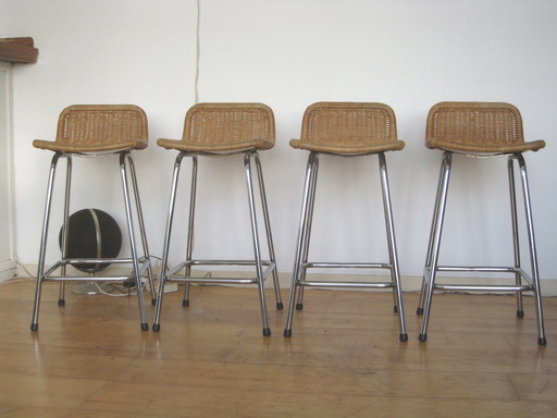 4 Stools in the style of Sliedrecht For Rohé