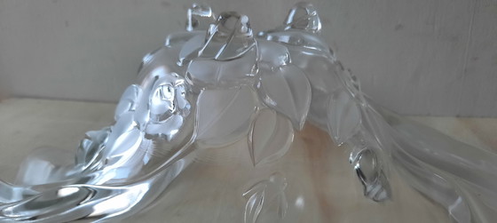 Image 1 of Walther Glass Mikasa Bowl Of Crystal With Flowers