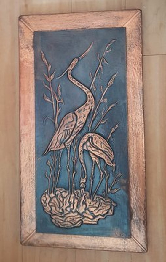 Image 1 of Pannello decorativo da parete in rame vintage, anni '60