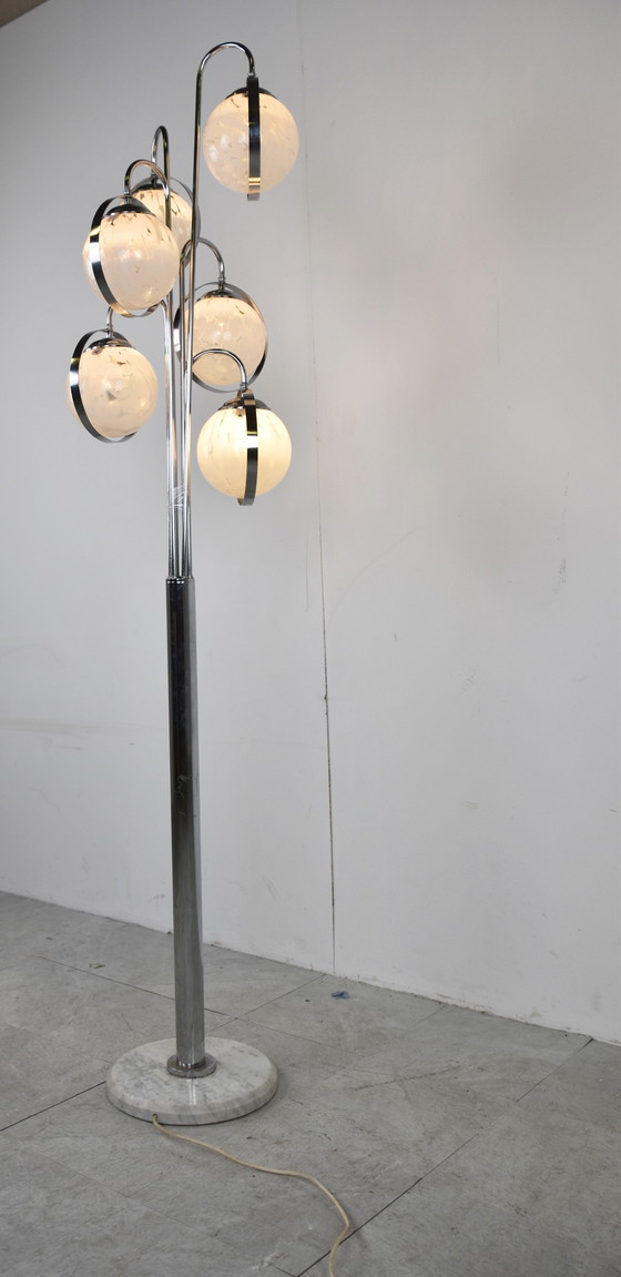 Image 1 of Lampadaire vintage en verre de Murano
