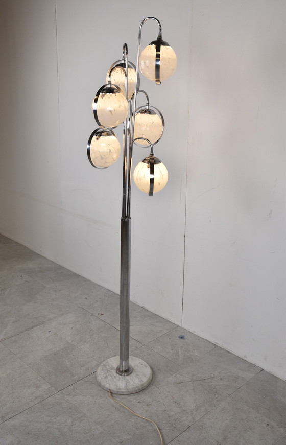 Image 1 of Lampadaire vintage en verre de Murano