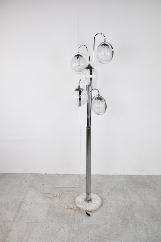 Image 1 of Lampadaire vintage en verre de Murano