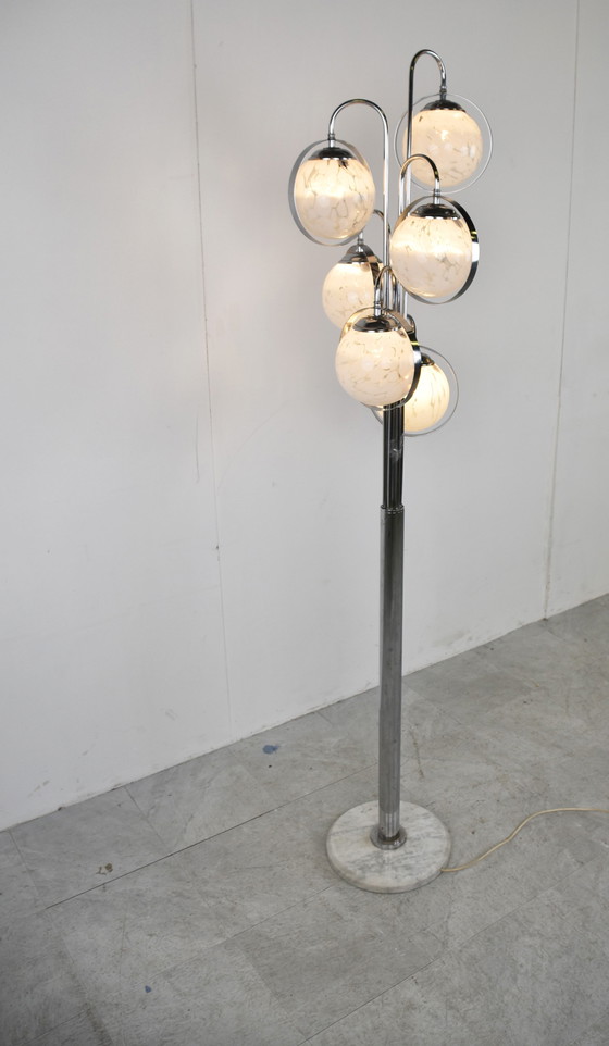 Image 1 of Lampadaire vintage en verre de Murano