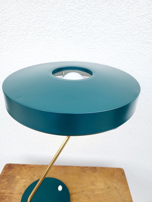 Vintage Louis Kalff Desk Lamp, Model Romeo, Years1960s, Green, Netherlands