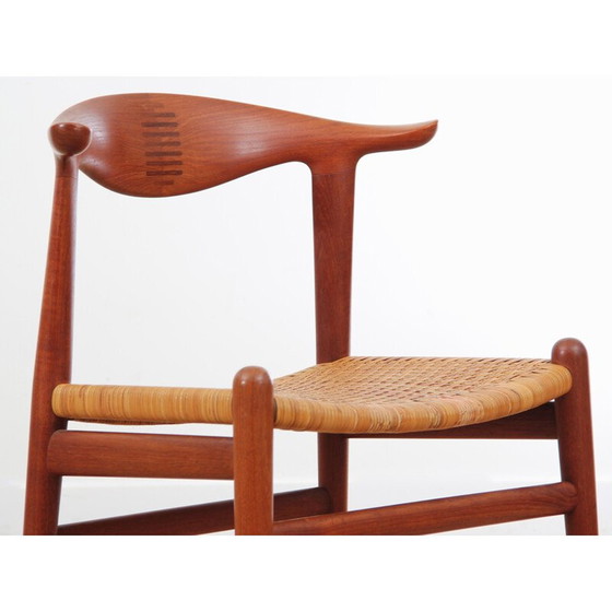 Image 1 of Vintage scandinavian cow horn chair in teak by Hans J. Wegner - 1960s