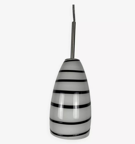 Black And White Murano Glass Pendant