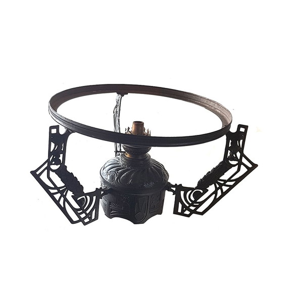 Image 1 of Art Nouveau Adjustable Counterweight Oil Pendant Lamp