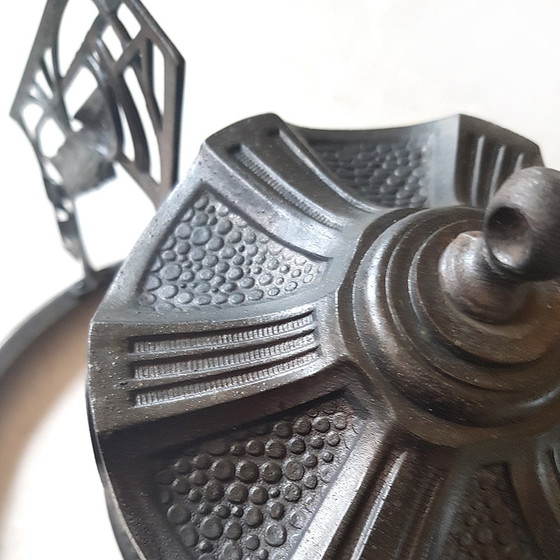 Image 1 of Art Nouveau Adjustable Counterweight Oil Pendant Lamp